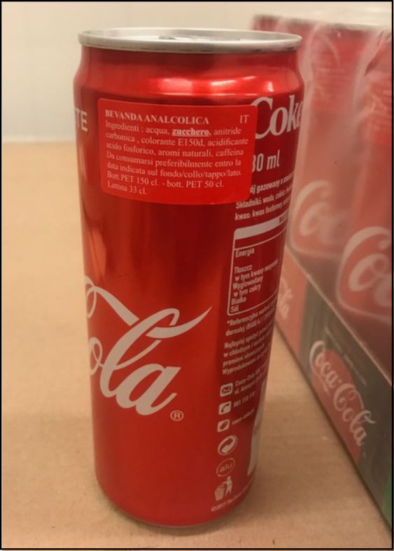 Coca Cola 330ml CAN SLEEK with IT sticker