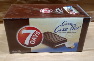 7 DAYS Cocoa Cake Bar with a vanilla-flavored filling 32g