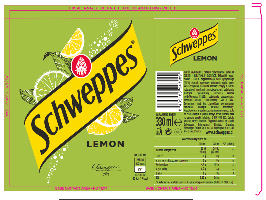 Schweppes Lemon CAN 330 ml