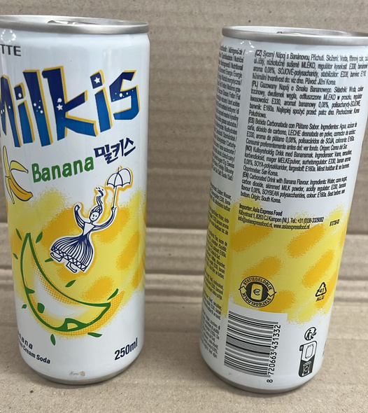 Milkis milk carbonated beverage can strawberry 250ml