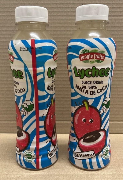 Jungle fruits Lychee Juice Drink with Nata de Coco 450 ml 