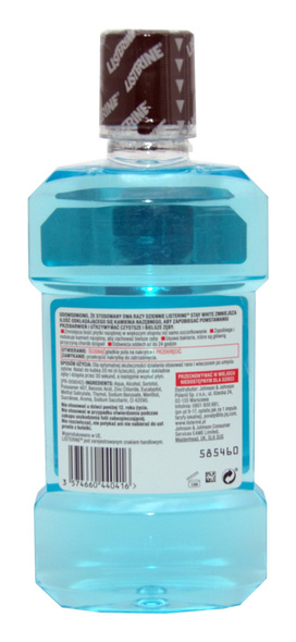 Listerine Stay White 500 ml. Liquid mouthwash.