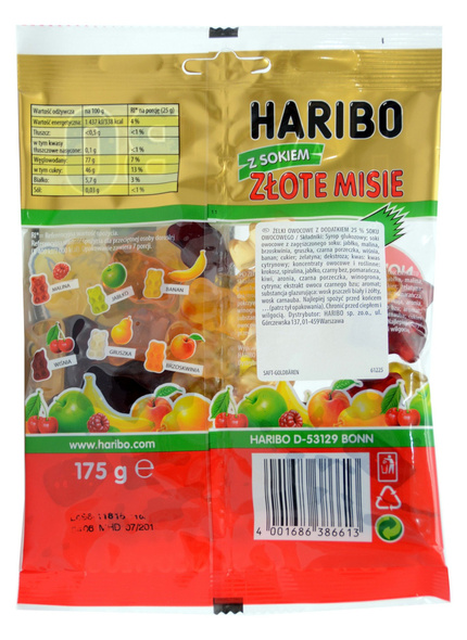 Haribo Złote Misie z Sokiem 175 g 