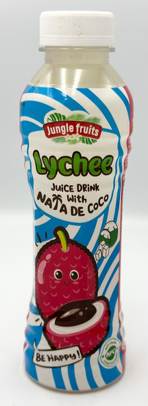 Jungle fruits Lychee Juice Drink with Nata de Coco 450 ml 