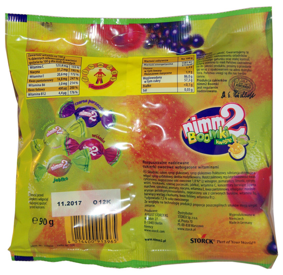 nimm2 Boomki Acid. Soluble shooting balls juice fortified with vitamins  90 g