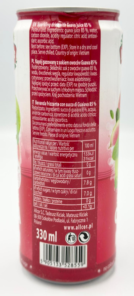 Jungle fruits Guava Sparkling Juice 85% 330 ml 