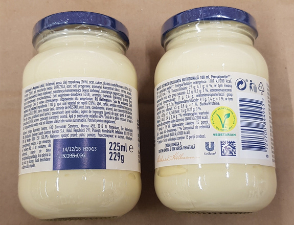 Mayonnaise Hellmanns Light 225 ml 