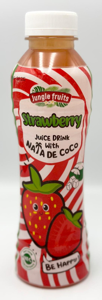 Jungle fruits Strawberry Juice Drink with Nata de Coco 450 ml 