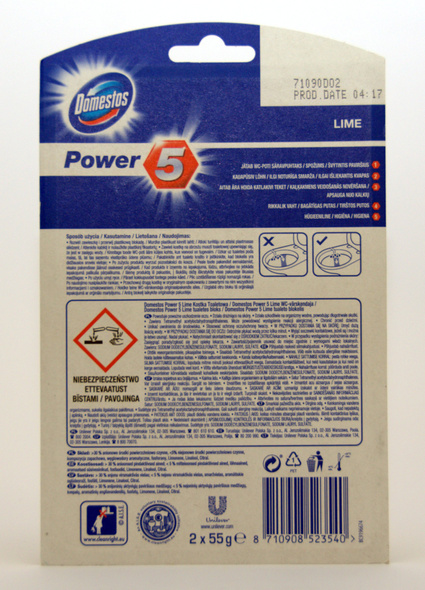 Domestos Power 5 Lime Duo-Pack 2x55 g