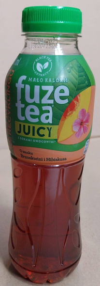 FUZETEA Black Ice Tea Peach Hibiscus PET 500 ml 