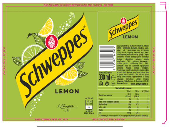 Schweppes Lemon CAN 330 ml