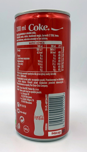 Coca Cola 200 ml CAN SLEEK 