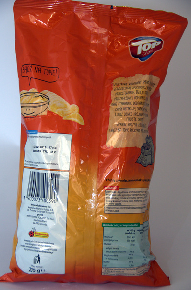 Chips Top with pepper flavor 200 g