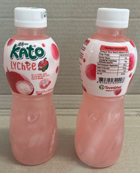 KATO DRINK WITH COCONUT JELLY PIECES NATA DE COCO 320 ML Lychee