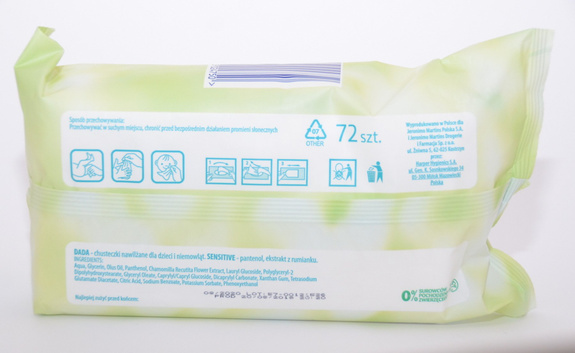 Dada Sensitive Moisturizing Wipes 72 szt