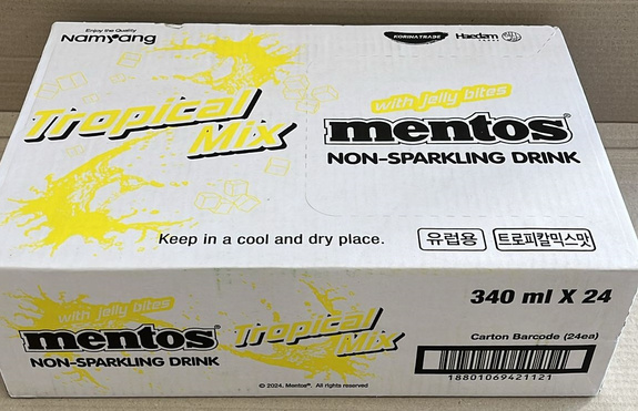 Mentos Tropical Mix drink with coconut jelly 340ml