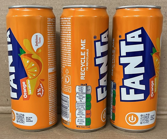  Fanta Orange 330 ml CAN SLEEK DRS