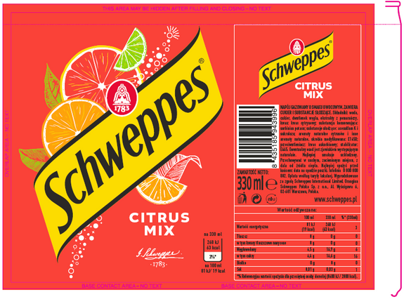 Schweppes Citrus Mix CAN 330 ml SLEEK