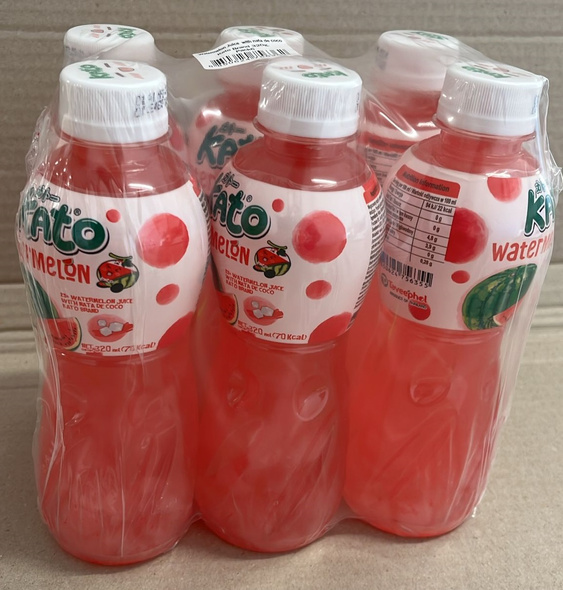 KATO DRINK WITH COCONUT JELLY PIECES NATA DE COCO 320 ML Watermelon