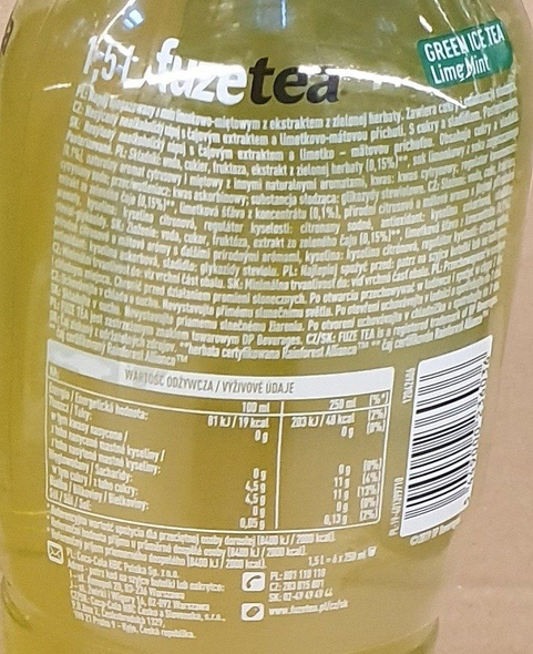 FUZETEA Green Ice Tea Lime Mint  1,5 L