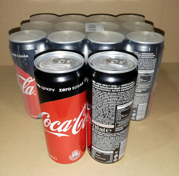 Coca Cola Zero 330 ml SLEEK (12) origin UKR