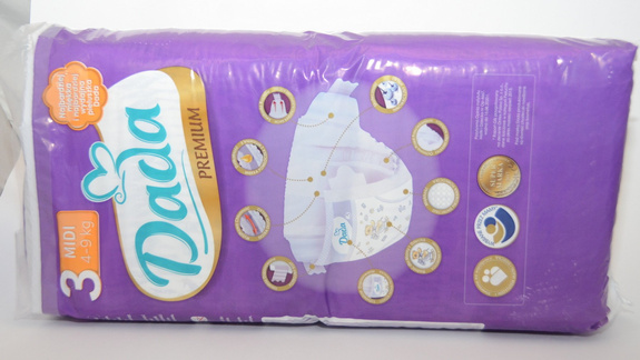 Dada  Premium 3 MIDI 4-9 kg 60 pcs