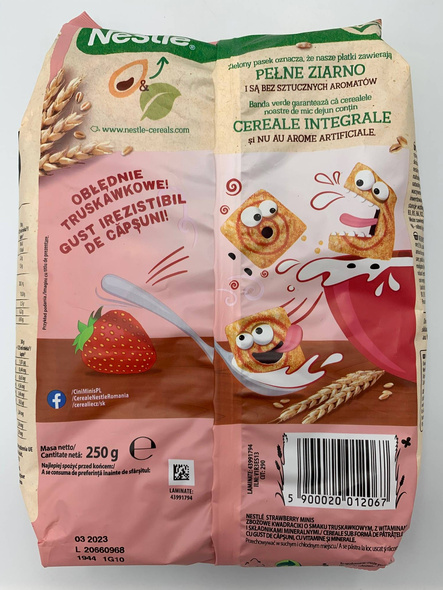 Nestle Płatki Strawberry Minis  250 g 