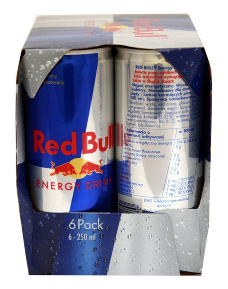 Red Bull  CAN 250 ml * 6 pack Polish