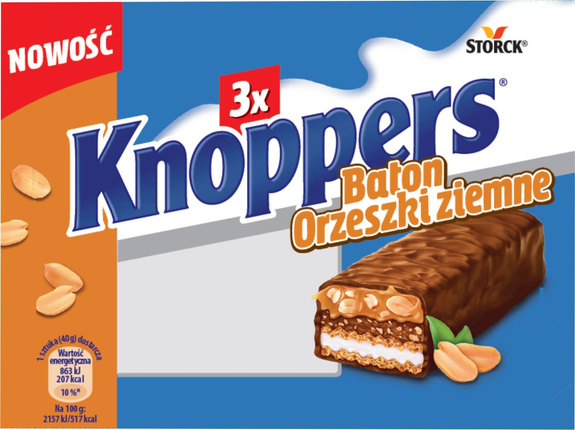 Knoppers 120g (3 x 40 g)  Orzeszki ziemne