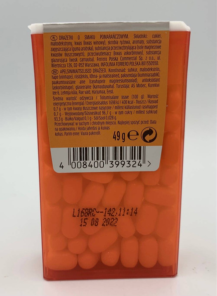 Tic Tac Orange 49 g 