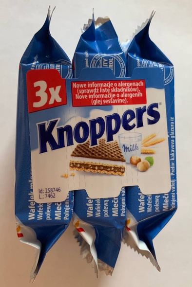 Knoppers 75g (25gx3)