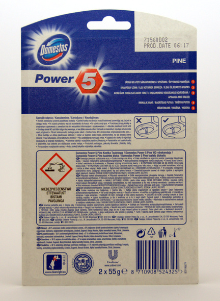 Domestos Power 5 Pine Duo-Pack 2x55 g