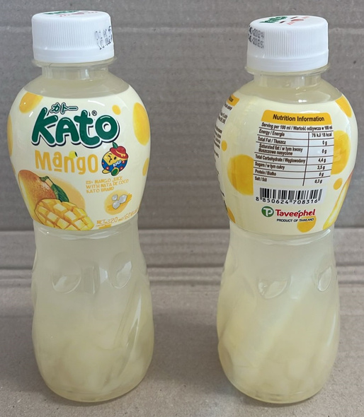 KATO DRINK WITH COCONUT JELLY PIECES NATA DE COCO 320 ML Mango