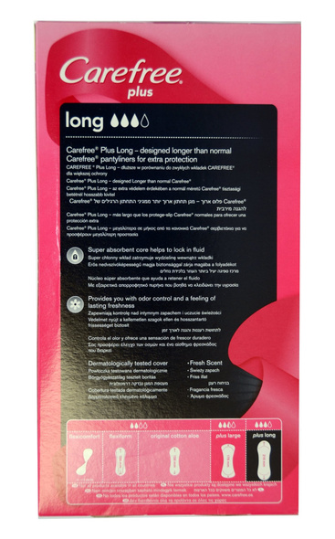 Carefree Plus Fresh Scent Long Extra Protection +3D Comfort 40