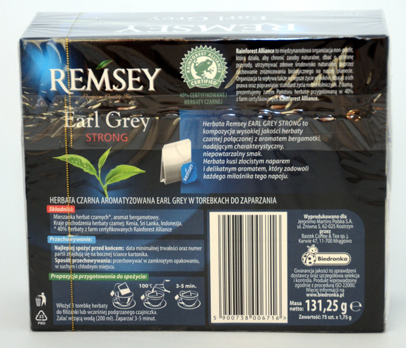 Remsey Earl Grey Strong 75 bags 131,25g