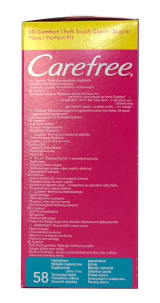 Carefree Fresh Scent Normal with Cotton Extract+3D Comfort 58