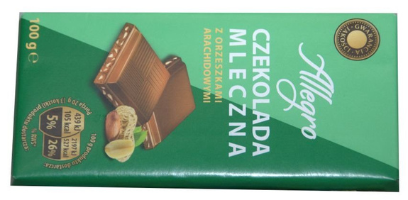 Allegro Milky Chocolate with peanuts 100g