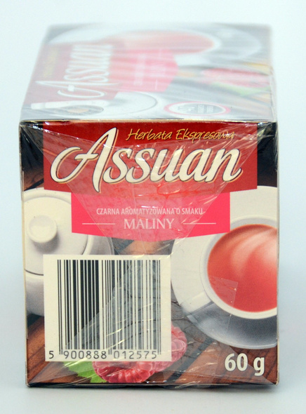 Assuan Express tea black flavored with a raspberry flavor of 40 bags of 60g