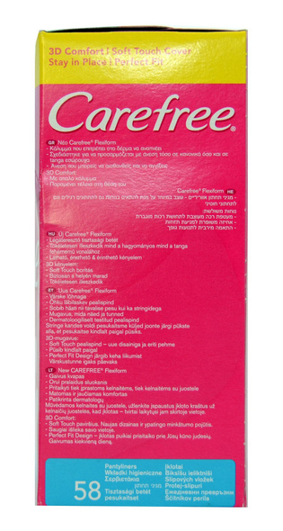 Carefree Plus Fresh Scent flexiform +3D Comfort 58