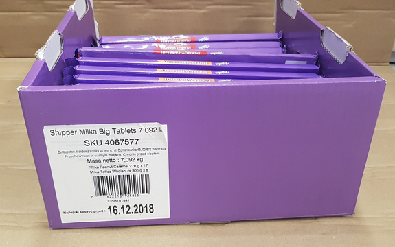 Milka Peanut Caramel 276gx17pcs & Milka Toffee Wholenuts 300gx8 pcs = 7,92 kg