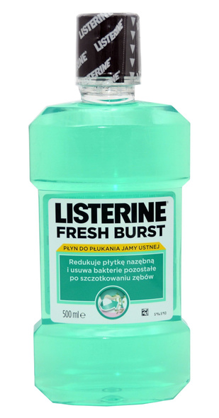 Listerine Fresh Burst 500 ml. Liquid mouthwash.