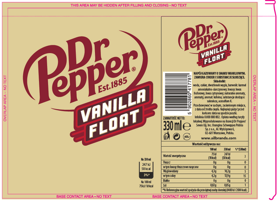 Dr Pepper Vanilla CAN 330 ml SLEEK