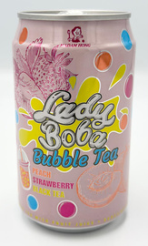 Bubble Tea Lady Boba Peach Strawberry Black Tea 320 ml