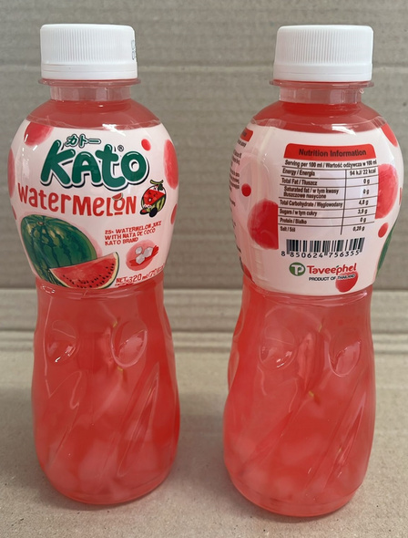 KATO DRINK WITH COCONUT JELLY PIECES NATA DE COCO 320 ML Watermelon