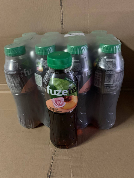 FUZETEA Black Ice Tea Peach & Rose  PET 500 ml UKR