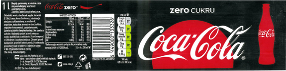 Coca Cola Zero PET 6x1 L