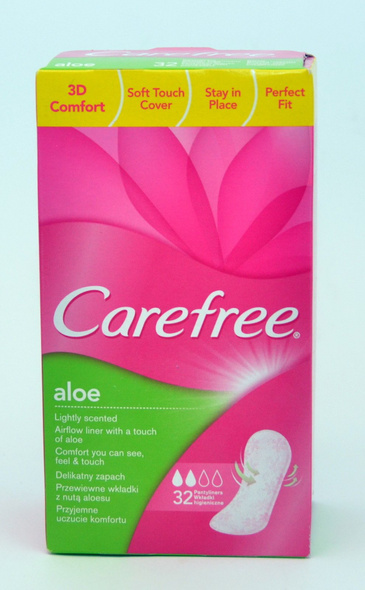 Carefree Aloe 3D Comfort 3x32pcs  Pantyliners & Normal Cotton 3D Comfort 5 x 34pcs & Fresh Scent Large Plus 4x28pcs