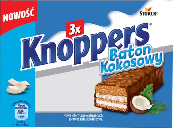 Knoppers 120g (3 x 40 g) Coconut