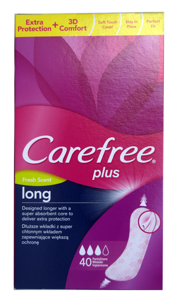 Carefree Plus Fresh Scent Long Extra Protection +3D Comfort 40