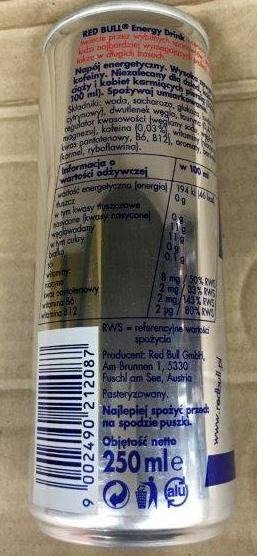 Red Bull  CAN 250 ml  pack Polish